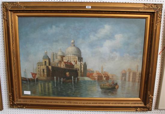 Large oil on canvas of Venice